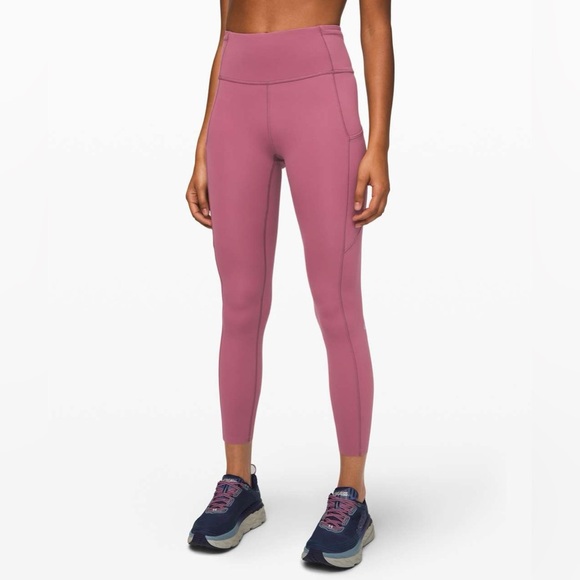 Lululemon Fast and Free Tight II 25" lNon-Reflective Nulux Plumful - Picture 3 of 9